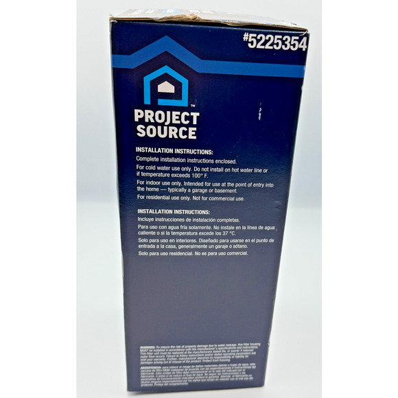 Project Source Whole Home Water Filter Housing 2.5" Standard/ Pressure Release - Picture 3 of 5